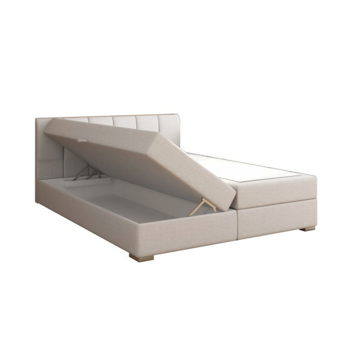 boxspring pat 180x200, gri deschis, RIANA KOMFORT [4]