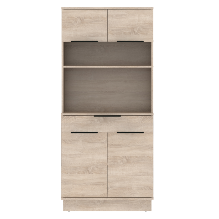 Dulap/Bufet bucatarie sau pentru diferite incaperi, multifunctional, cu patru uşi si sertar, stejar sonoma, 80 cm lungime x 40 cm adancime x177,1 cm inaltime , spatii depozitare, practic si modern [4]