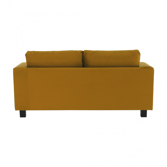 Canapea complet tapiţată, 3 locuri, ţesătură muştar, LUANA [16]
