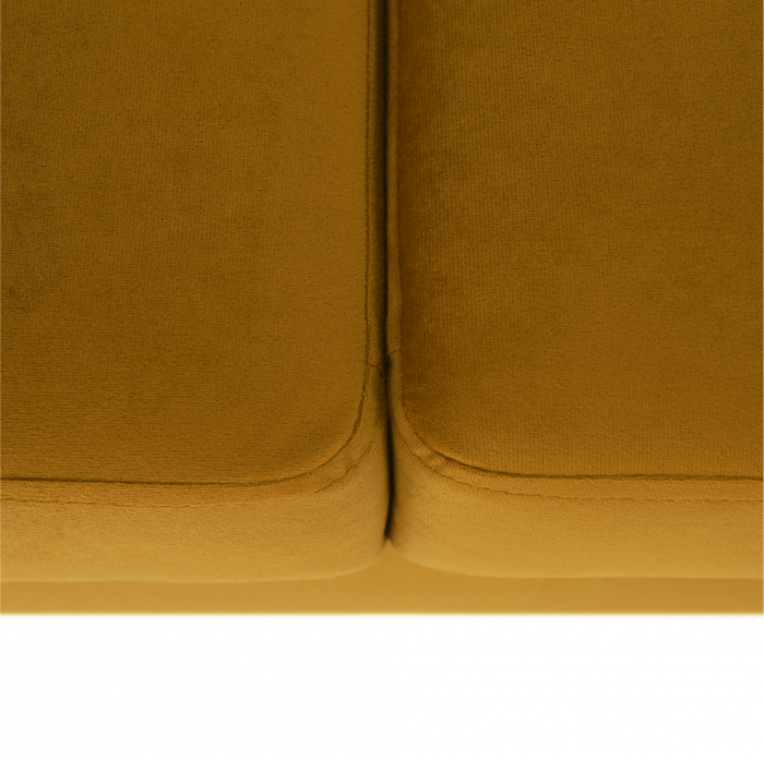 Canapea complet tapiţată, 3 locuri, ţesătură muştar, LUANA [5]