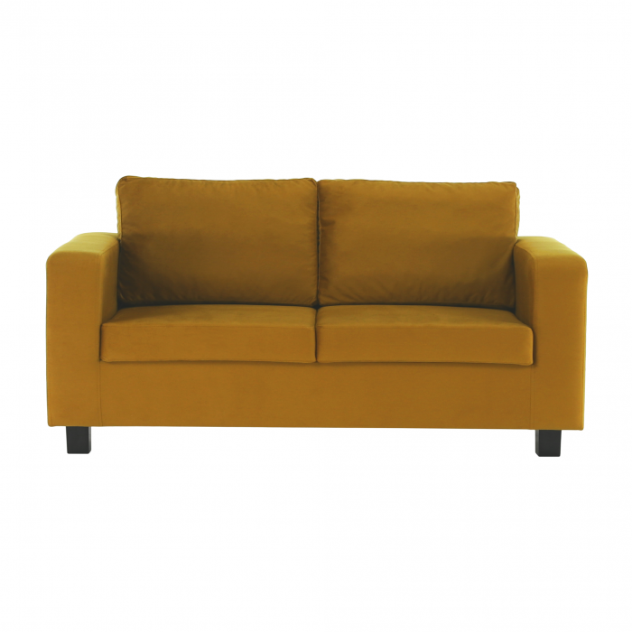 Canapea complet tapiţată, 3 locuri, ţesătură muştar, LUANA [15]