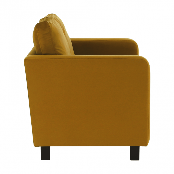 Canapea complet tapiţată, ţesătură muştar, LUANA [12]