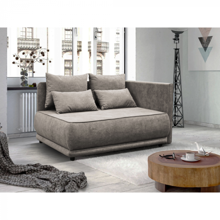 Canapea extensibilă, bej gri Taupe, pe dreapta, LIAMI [2]