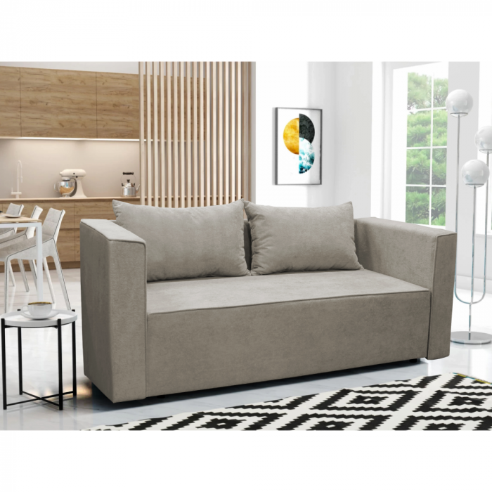 Canapea extensibilă, bej gri Taupe, pe dreapta, PEGY P [2]