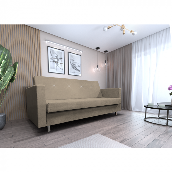 Canapea extensibilă, gri-bej Taupe, LILANA [5]