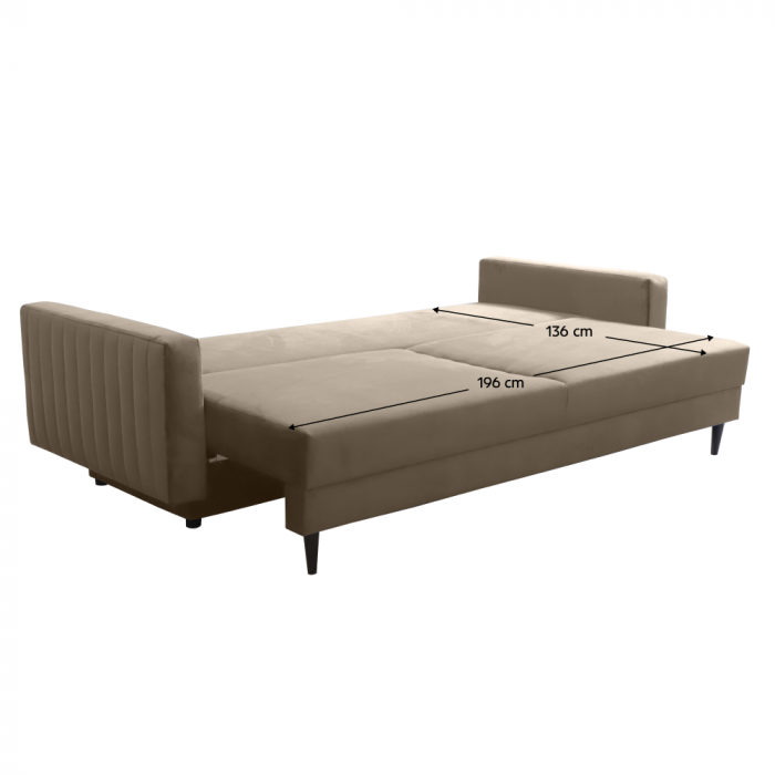 Canapea extensibilă, gri-bej Taupe, PALEM [9]