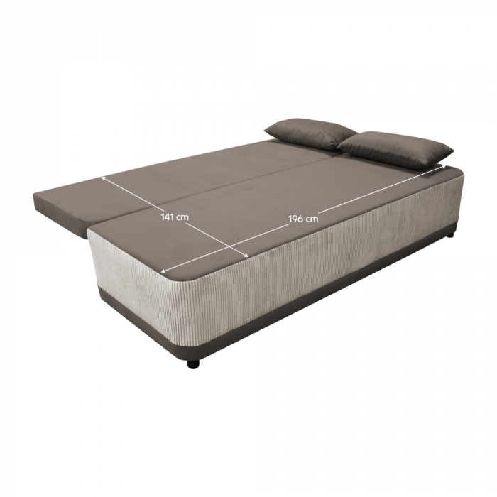 Canapea extensibilă, gri-bej Taupe, SENTY [4]