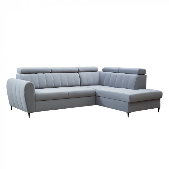 Canapea extensibilă, gri deschis, dreapta, KORIO L [1]
