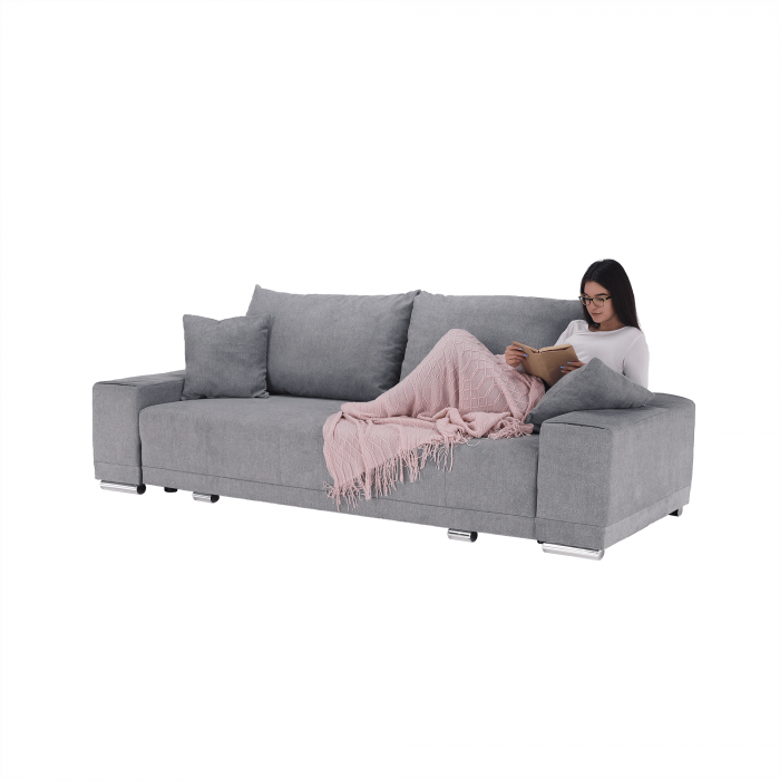 Canapea extensibilă, gri deschis, KEVAN BIG SOFA [4]