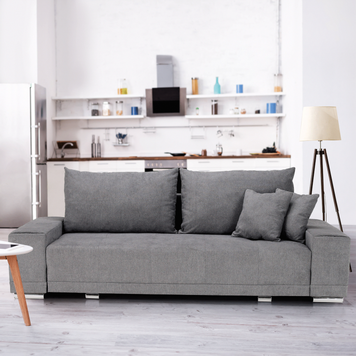 Canapea extensibilă, gri deschis, KEVAN BIG SOFA [23]