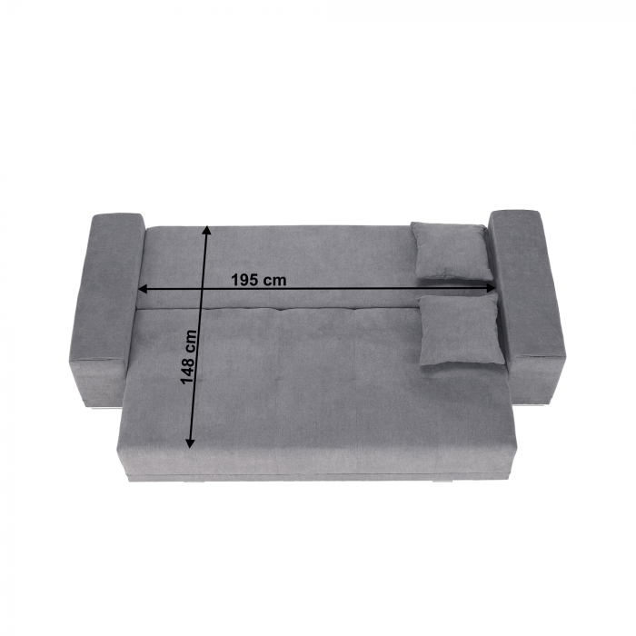 Canapea extensibilă, gri deschis, KEVAN BIG SOFA [19]