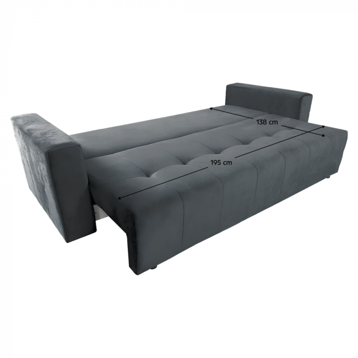 Canapea extensibilă, gri, MARIK [7]
