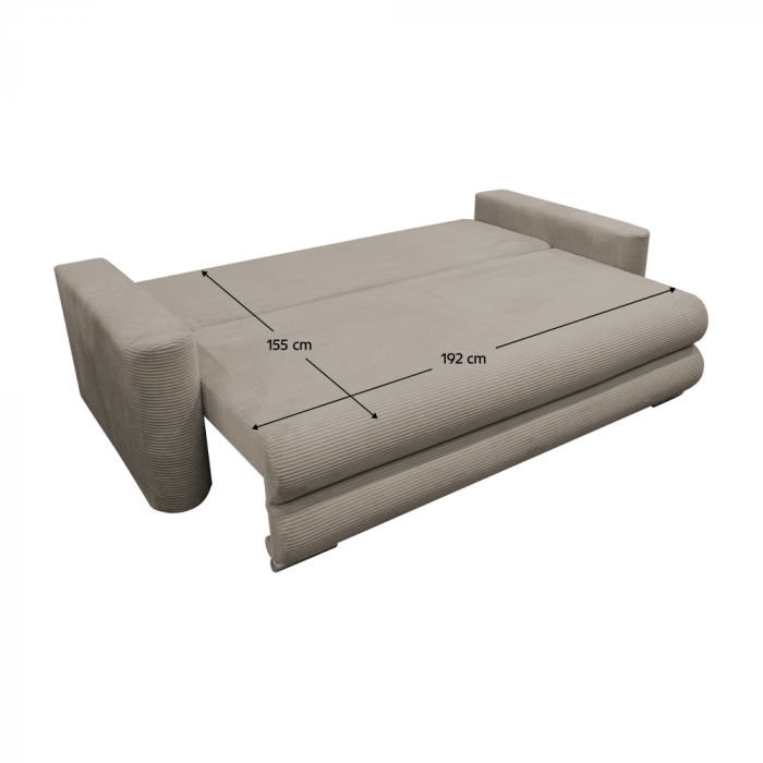 Canapea extensibilă, gri-maro Taupe, ROSELYN [7]