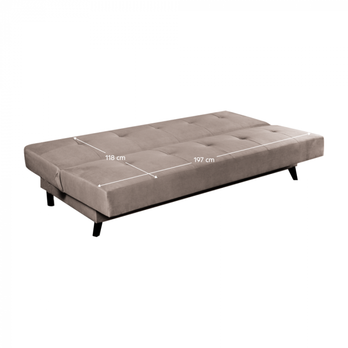Canapea extensibilă, gri-maro Taupe, SIDE [4]