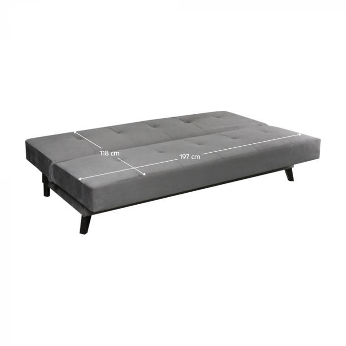 Canapea extensibilă, gri, SIDE [4]