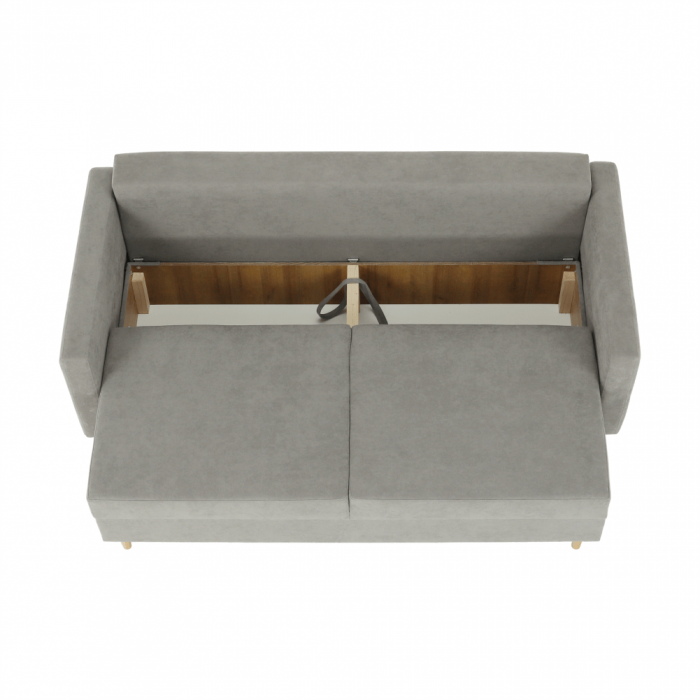 Canapea extensibilă, gri textil  Queens, AURELIA [5]