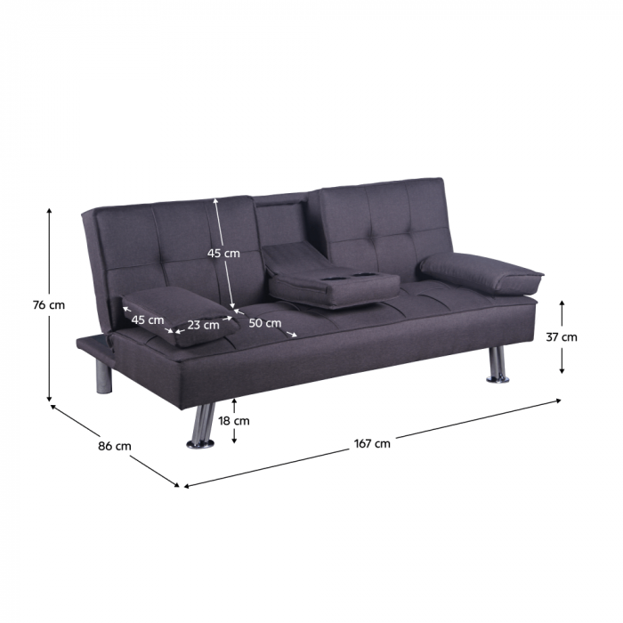 Canapea extensibilă, maro, GOLDIA NEW [3]