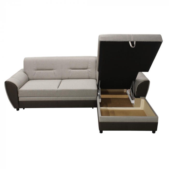 Canapea extensibilă, maro/gri-bej taupe, dreapta, SEVARD ROH [4]