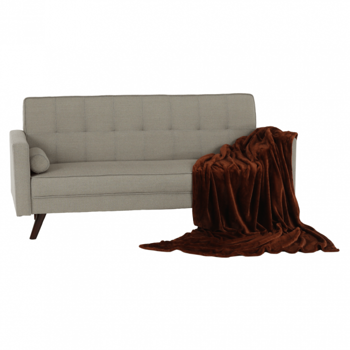 Canapea extensibilă, material gri-maro taupe, OTISA [11]