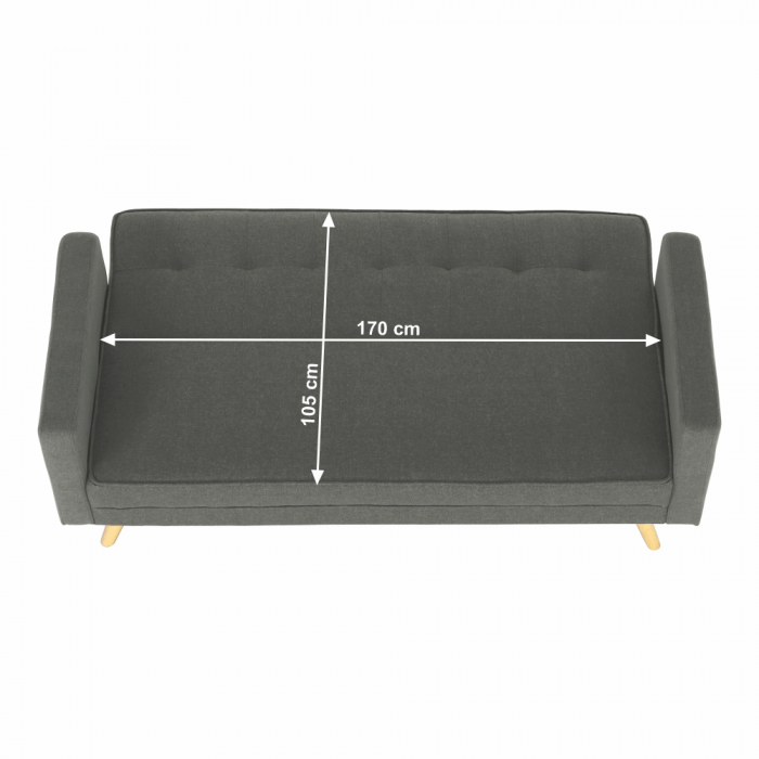Canapea extensibilă, material gri, OTISA [13]