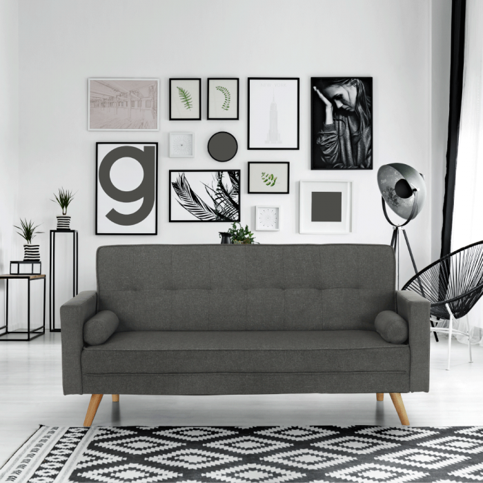 Canapea extensibilă, material gri, OTISA [14]