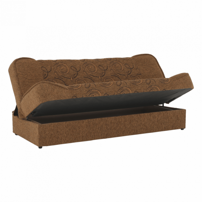 Canapea extensibilă, material textil auriu/model, ASIA NEW [4]