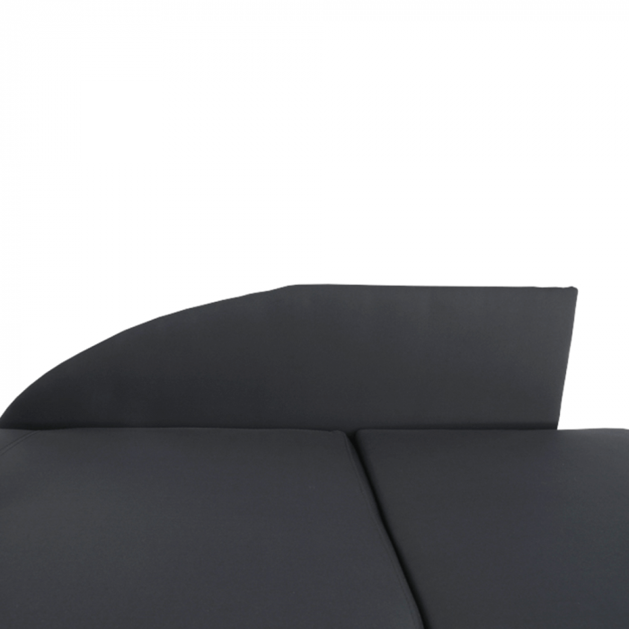 Canapea extensibilă, material textil gri-negru, dreapta, LAUREL [15]