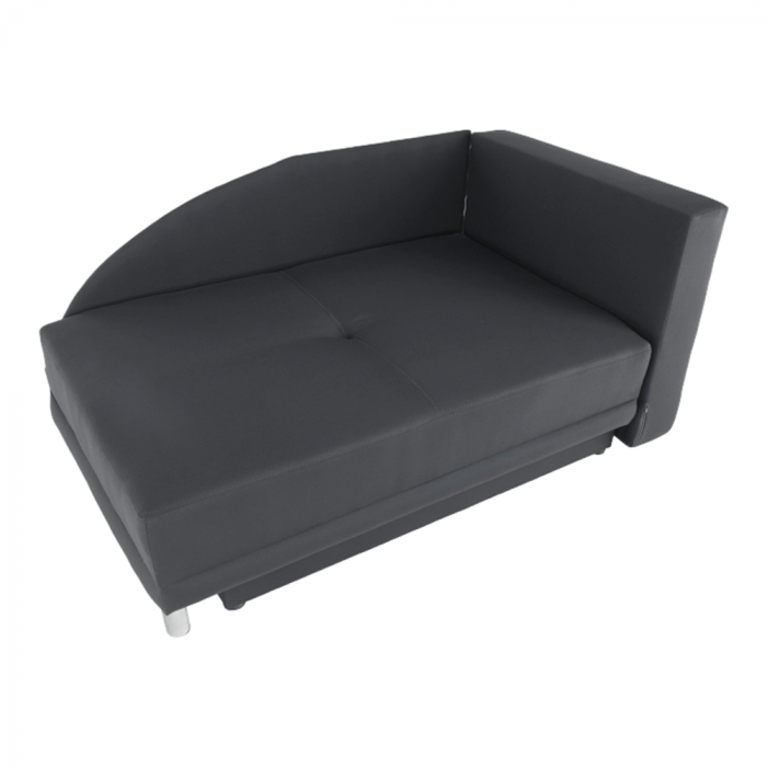 Canapea extensibilă, material textil gri-negru, dreapta, LAUREL [11]
