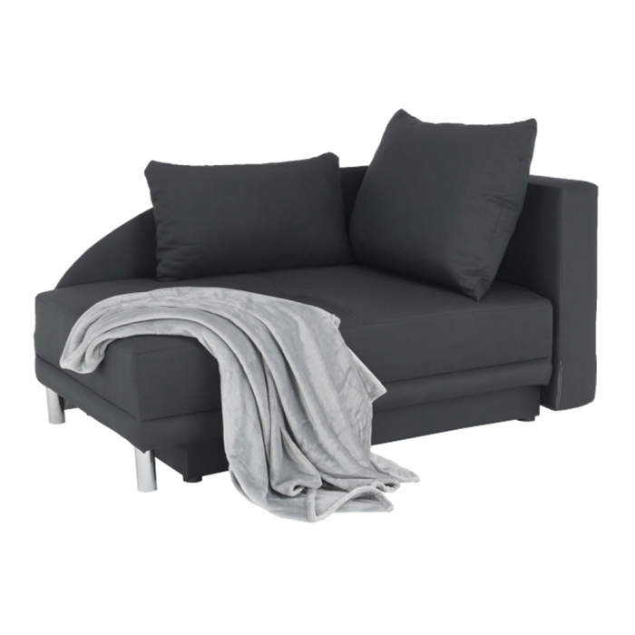 Canapea extensibilă, material textil gri-negru, dreapta, LAUREL [4]