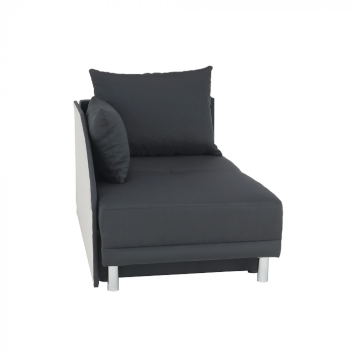 Canapea extensibilă, material textil gri-negru, dreapta, LAUREL [7]