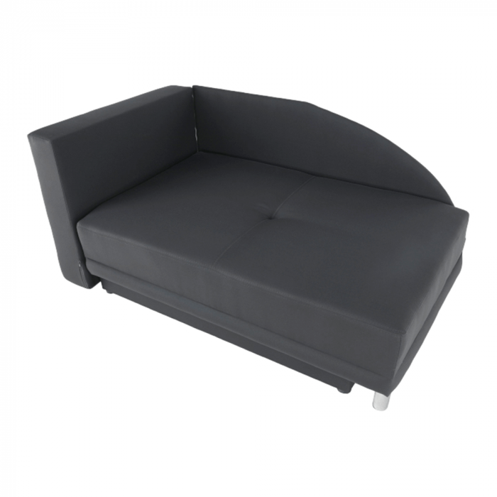 Canapea extensibilă, material textil gri-negru, stânga, LAUREL [6]