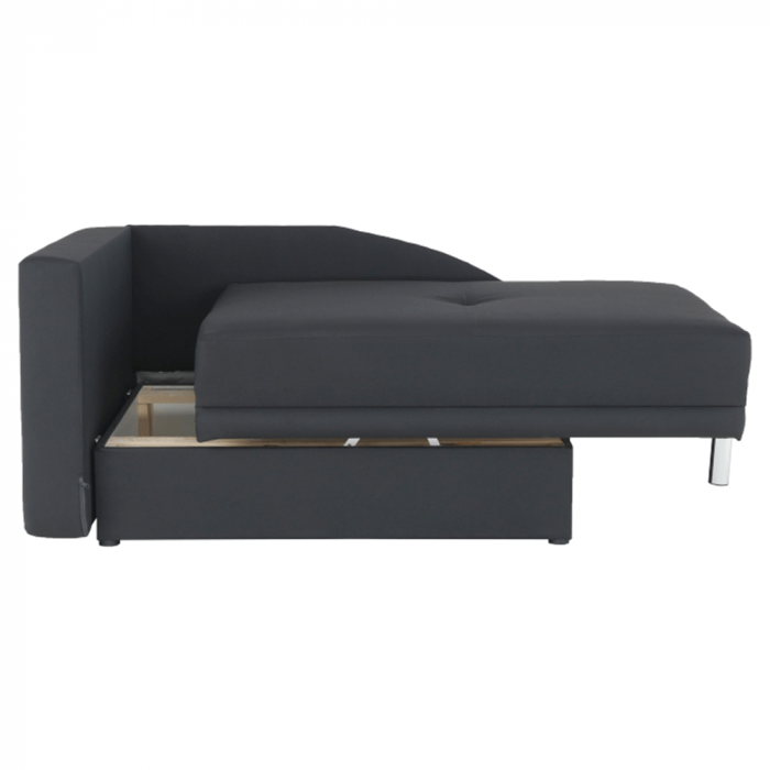 Canapea extensibilă, material textil gri-negru, stânga, LAUREL [9]