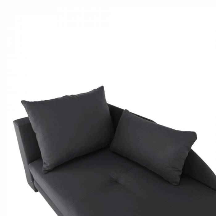 Canapea extensibilă, material textil gri-negru, stânga, LAUREL [3]