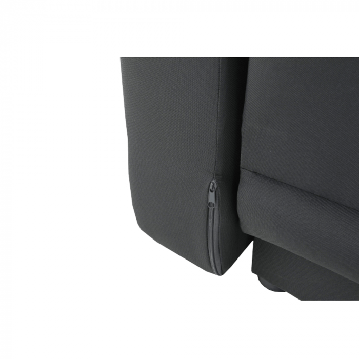 Canapea extensibilă, material textil gri-negru, stânga, LAUREL [15]