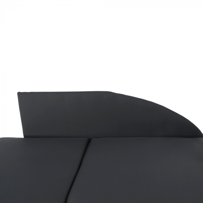 Canapea extensibilă, material textil gri-negru, stânga, LAUREL [16]