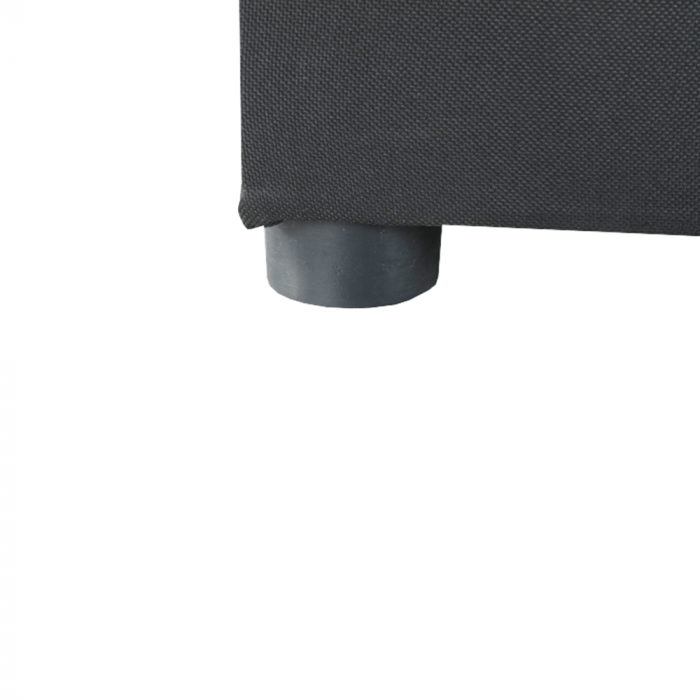 Canapea extensibilă, material textil gri-negru, stânga, LAUREL [5]