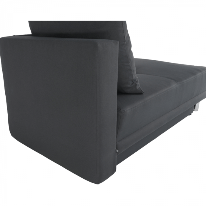 Canapea extensibilă, material textil gri-negru, stânga, LAUREL [10]