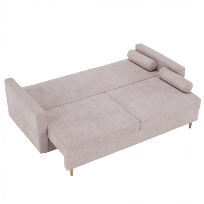 Canapea extensibilă, roz antic textil Queens, AURELIA [9]