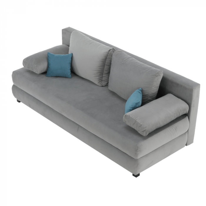 Canapea extensibilă, textil gri/turcoaz, CLIV [6]