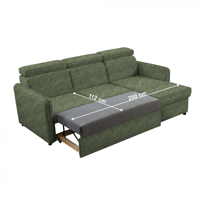 Canapea extensibilă, verde, ALECHANDRO B ROH [6]