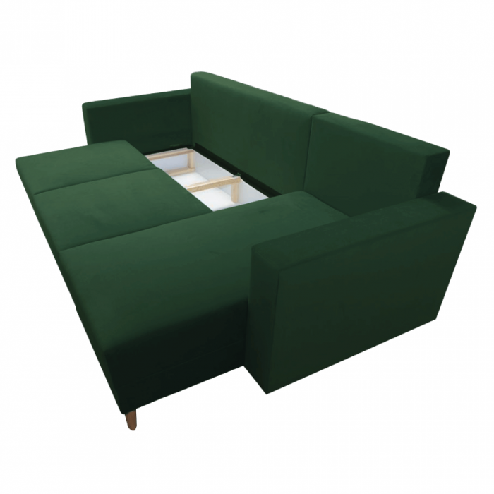 Canapea extensibilă, verde, dreapta, BLEKY ROH [6]