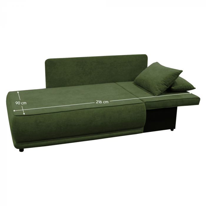 Canapea extensibilă, verde, LIAMI [5]