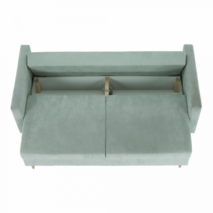 Canapea extensibilă, verde mentă textil Queens, AURELIA [2]