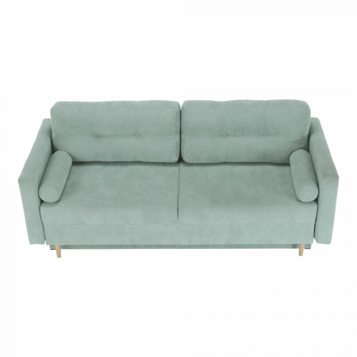 Canapea extensibilă, verde mentă textil Queens, AURELIA [3]