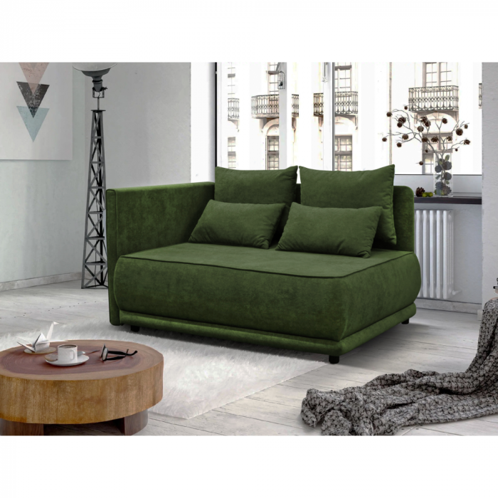 Canapea extensibilă, verde, pe stânga LIAMI [2]