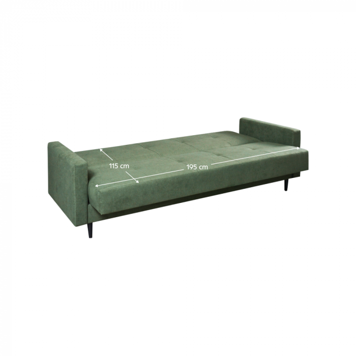Canapea extensibilă, verde, VALDO [5]