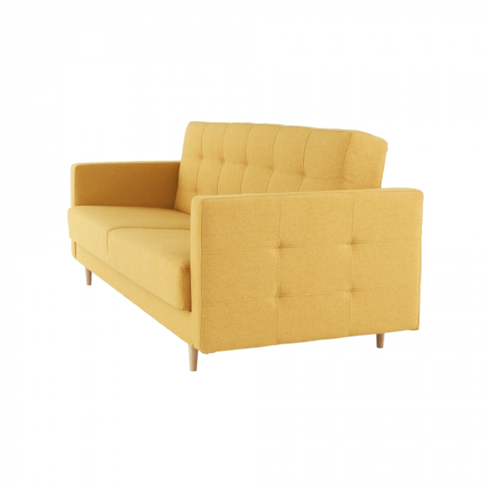 Canapea tapiţat 3 locuri, material textil muştar, AMEDIA [9]