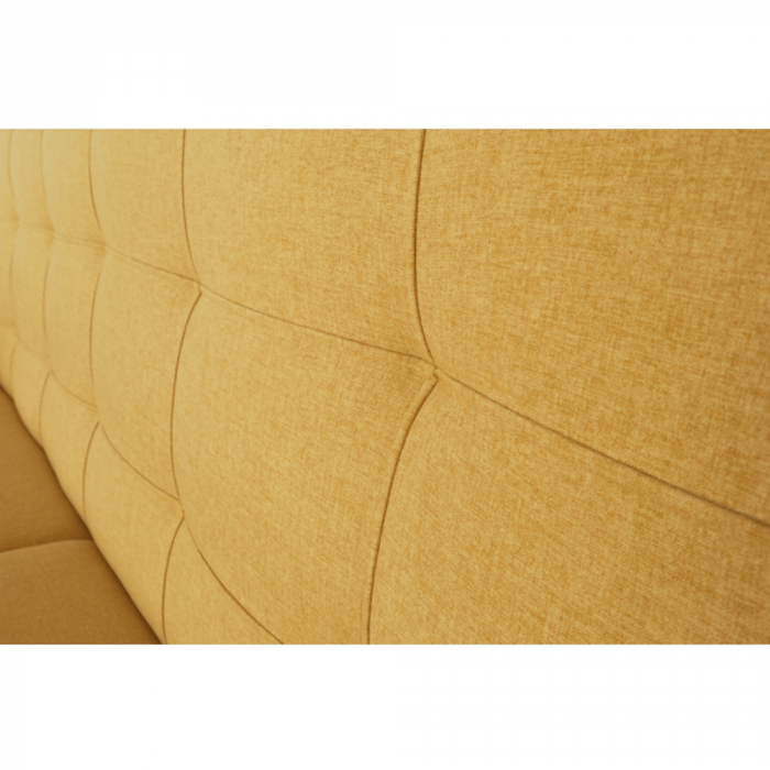 Canapea tapiţat 3 locuri, material textil muştar, AMEDIA [8]