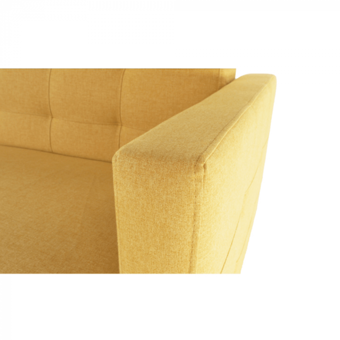 Canapea tapiţat 3 locuri, material textil muştar, AMEDIA [7]
