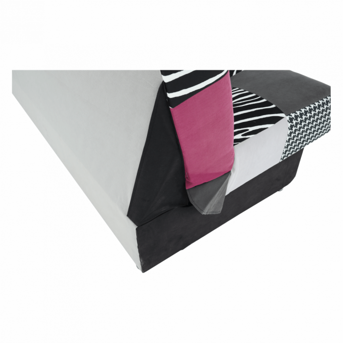 Canapea, textil roz/gri/neagră, ALABAMA [17]